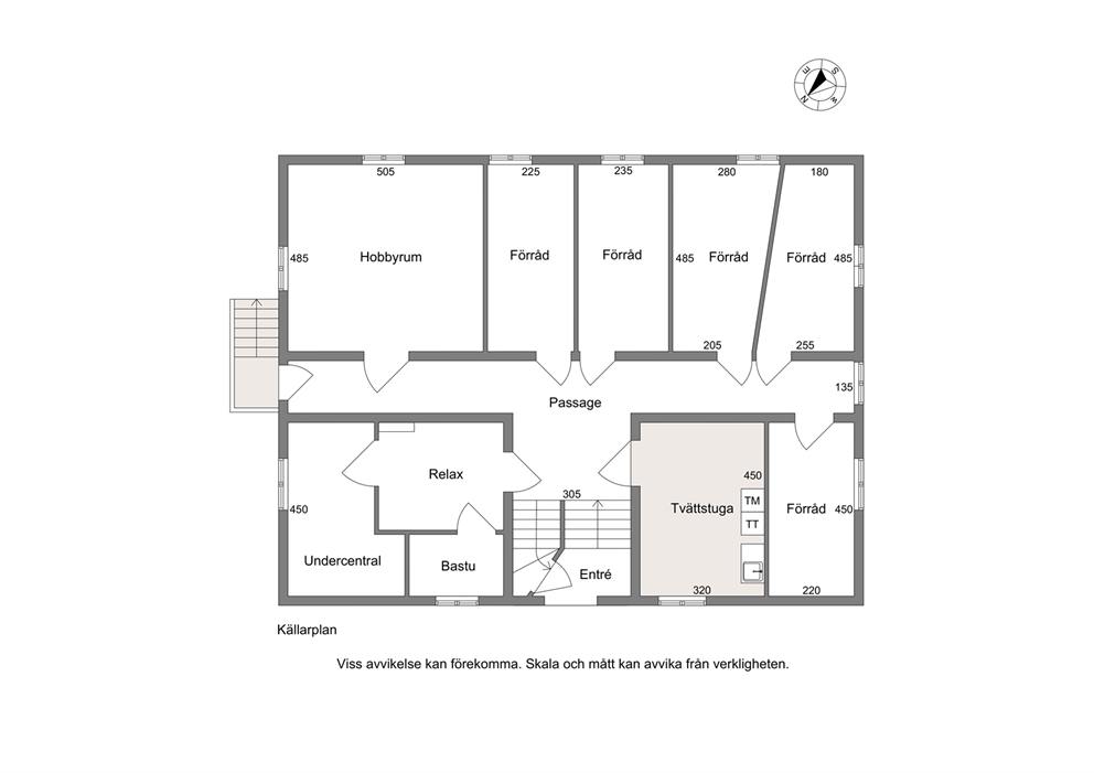 Planlösning Källarvåning