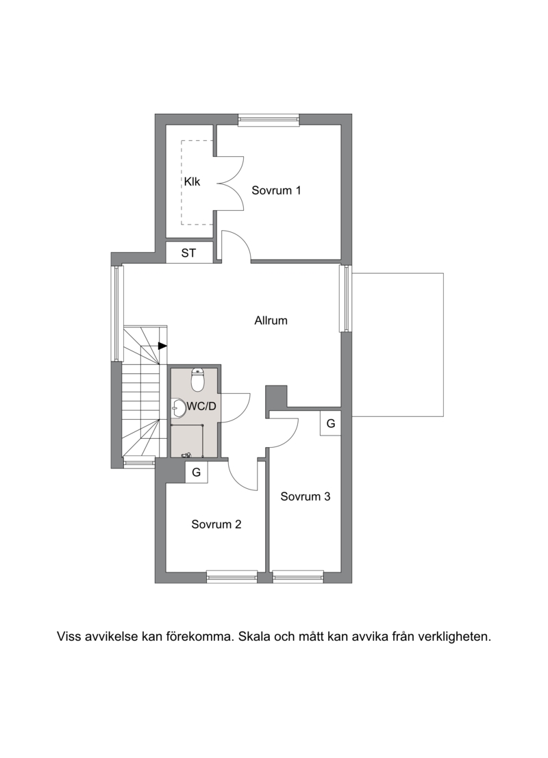 Planlösning övre plan