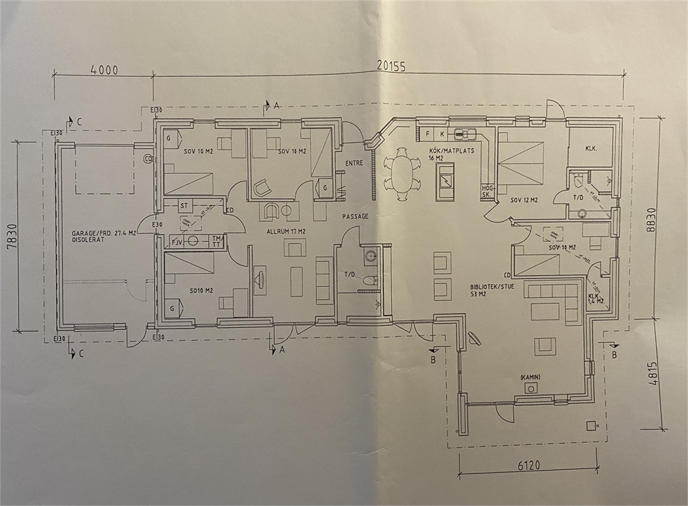 Planritning utan utbyggnad