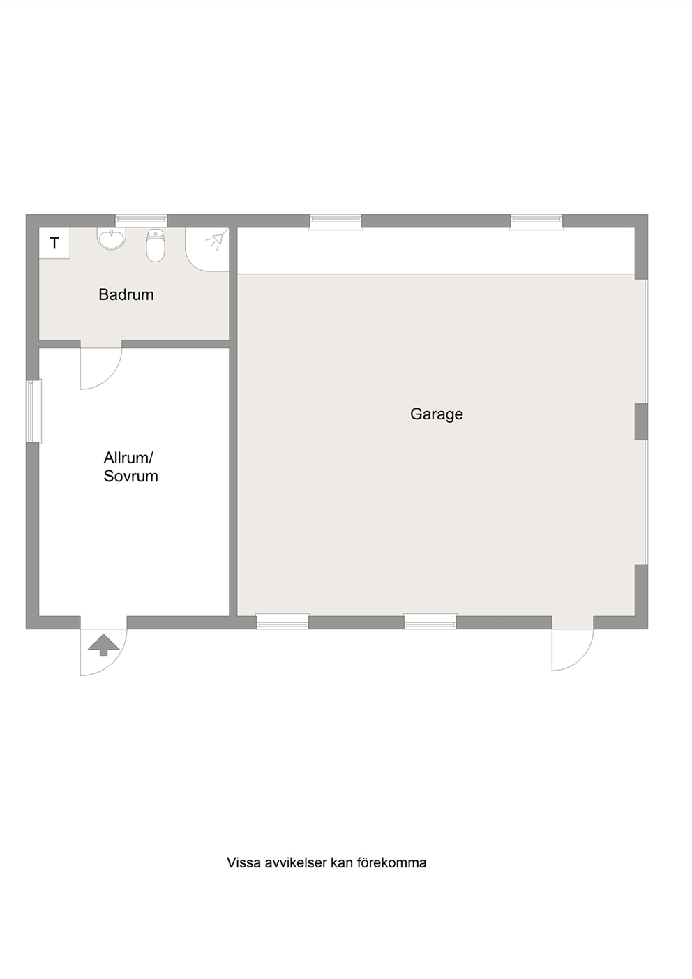 Planritning garagebyggnad
