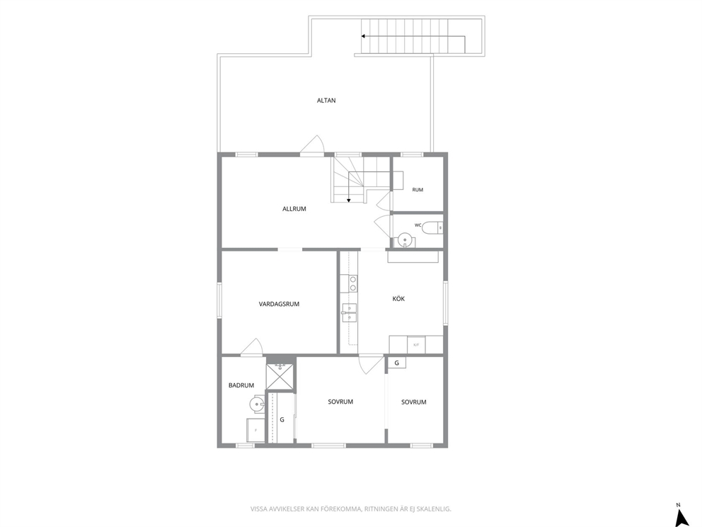 Planritning - Övre plan