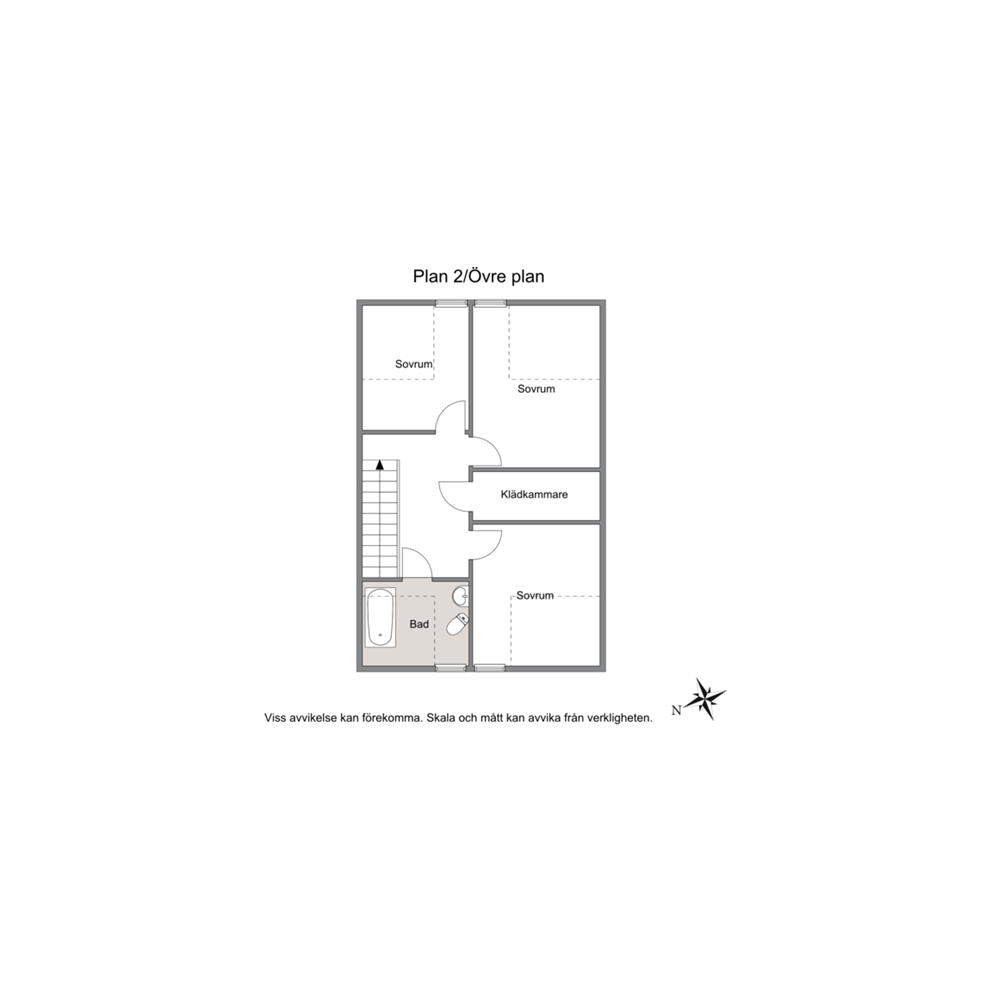 Planritning - Övre plan