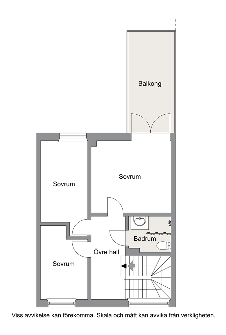 Planlösning övre plan