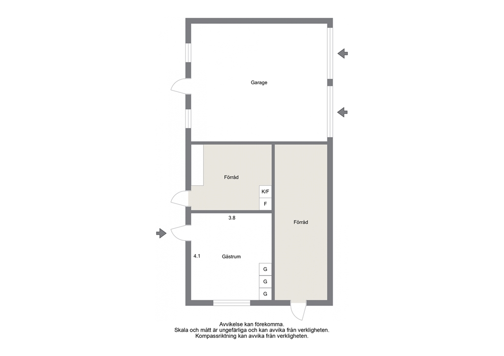 Garage/gästrum/förråd