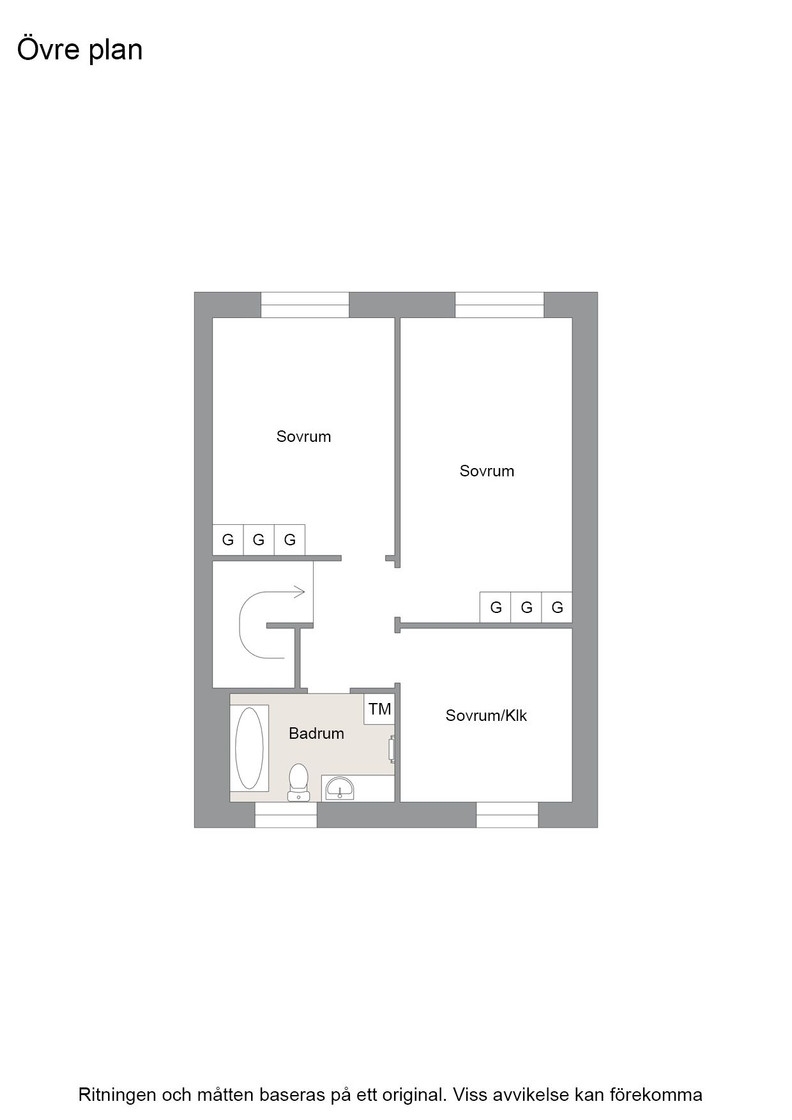 Planritning övre plan
