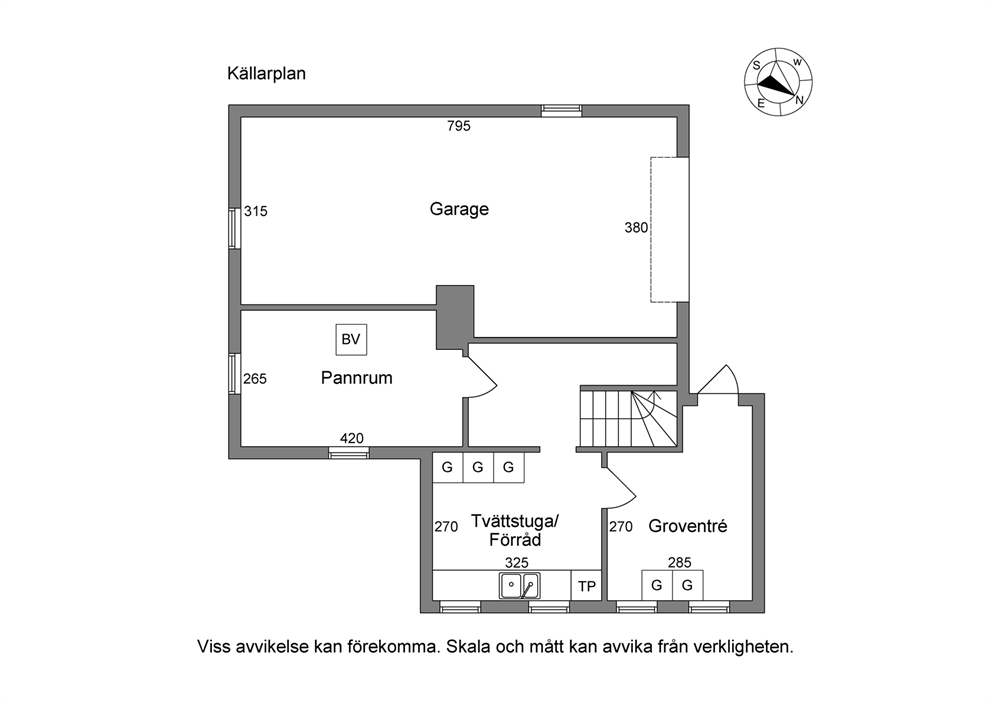 Planlösning Källarvåning