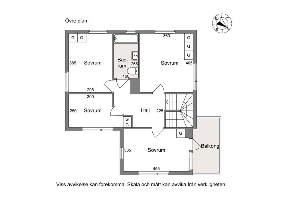 Planlösning Övervåning