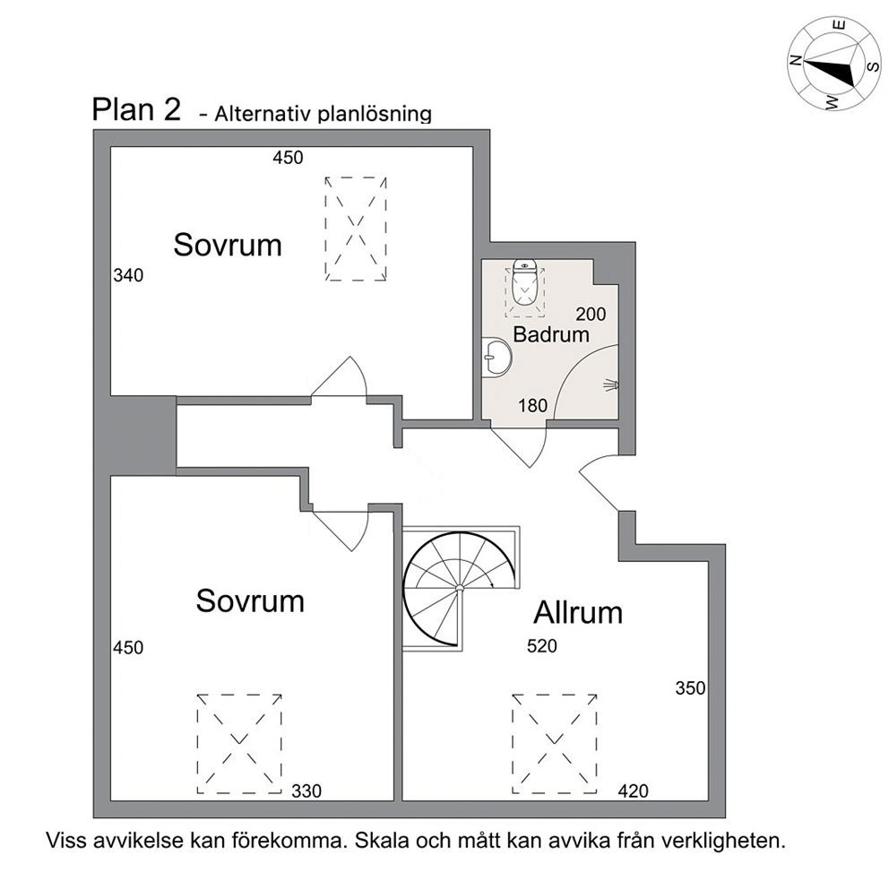 Alternativ planlösning- Plan 2