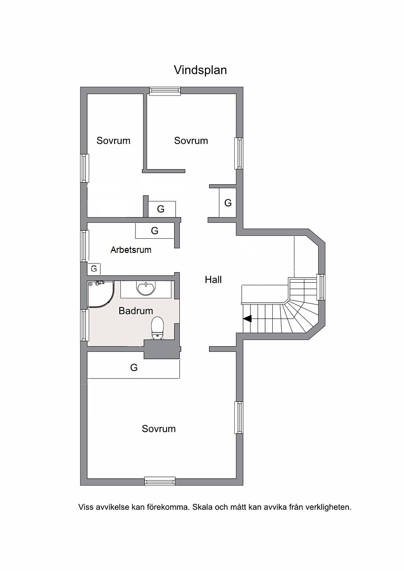 Planskiss - Övre plan