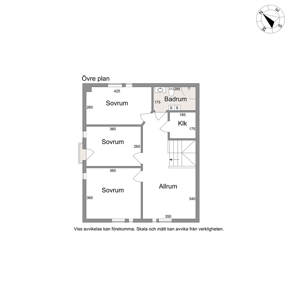 Planlösning övre plan