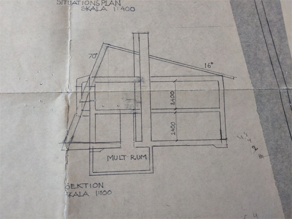 Planritning, sektion
