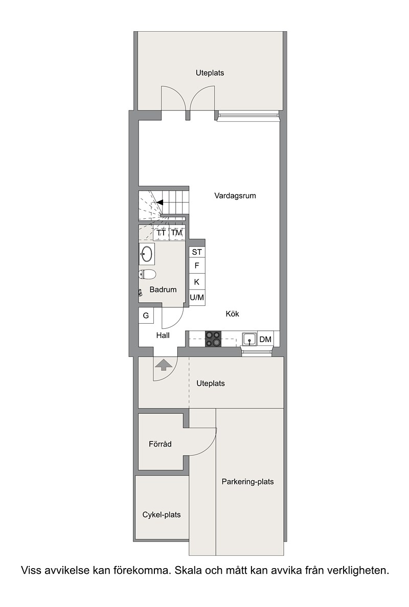 Planlösning nedreplan