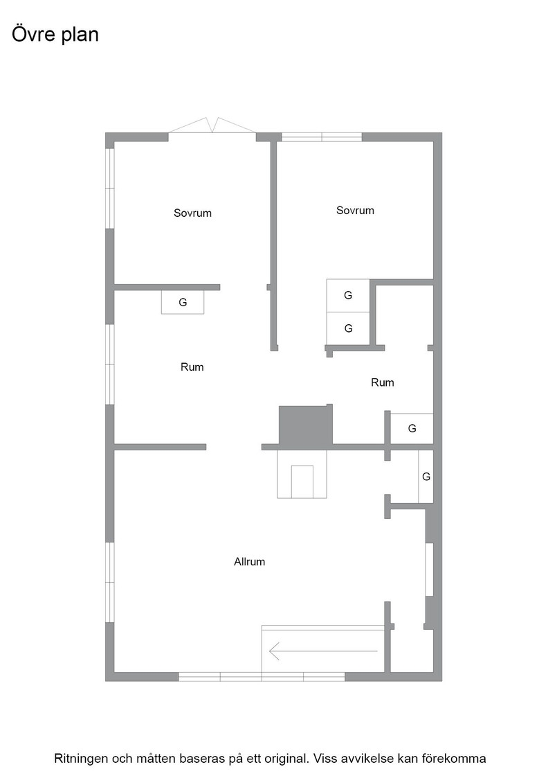 Gårdshus övre plan