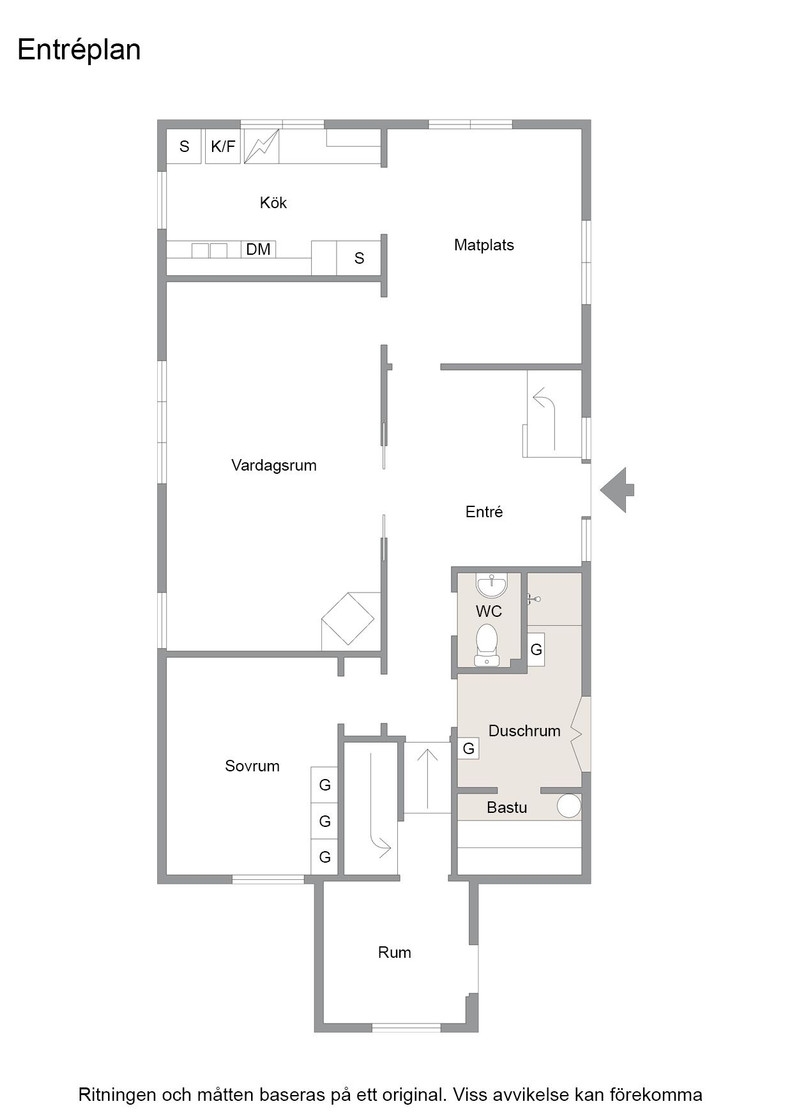 Huvudbyggnad entréplan