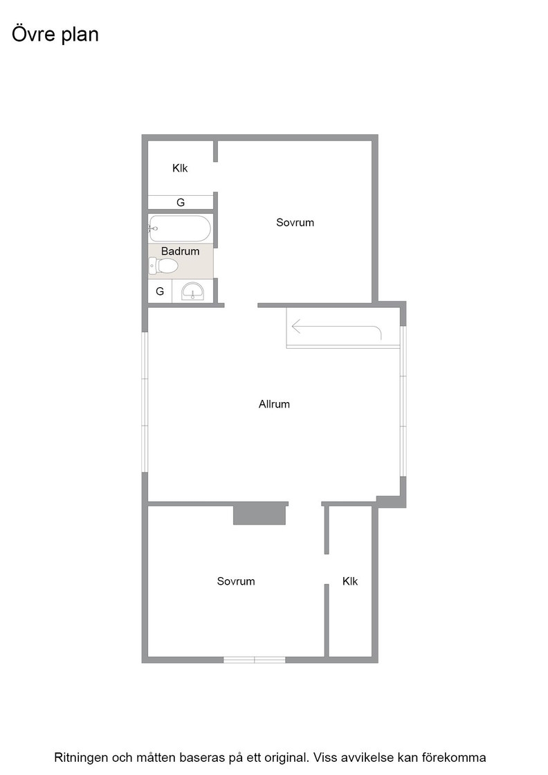 Huvudbyggnad övre plan