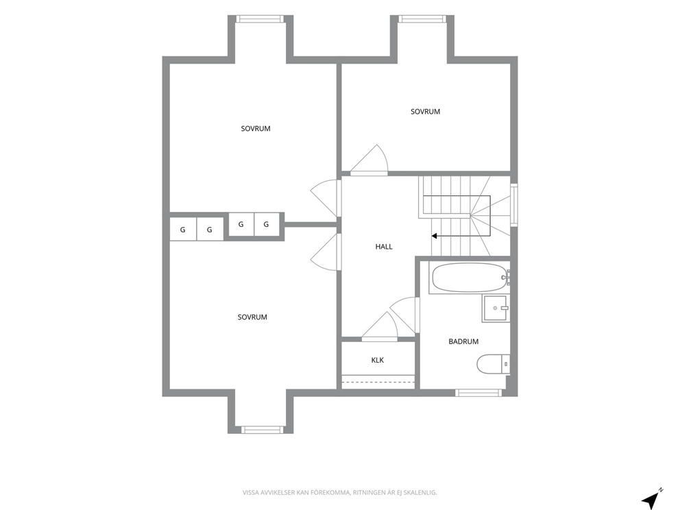 Planritning - Övre plan