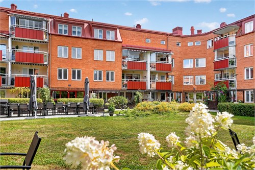 Grönskande innergård med fina gemensamma ytor