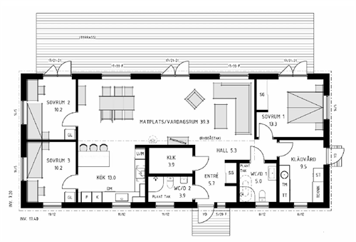 Planritning Villa Frösö