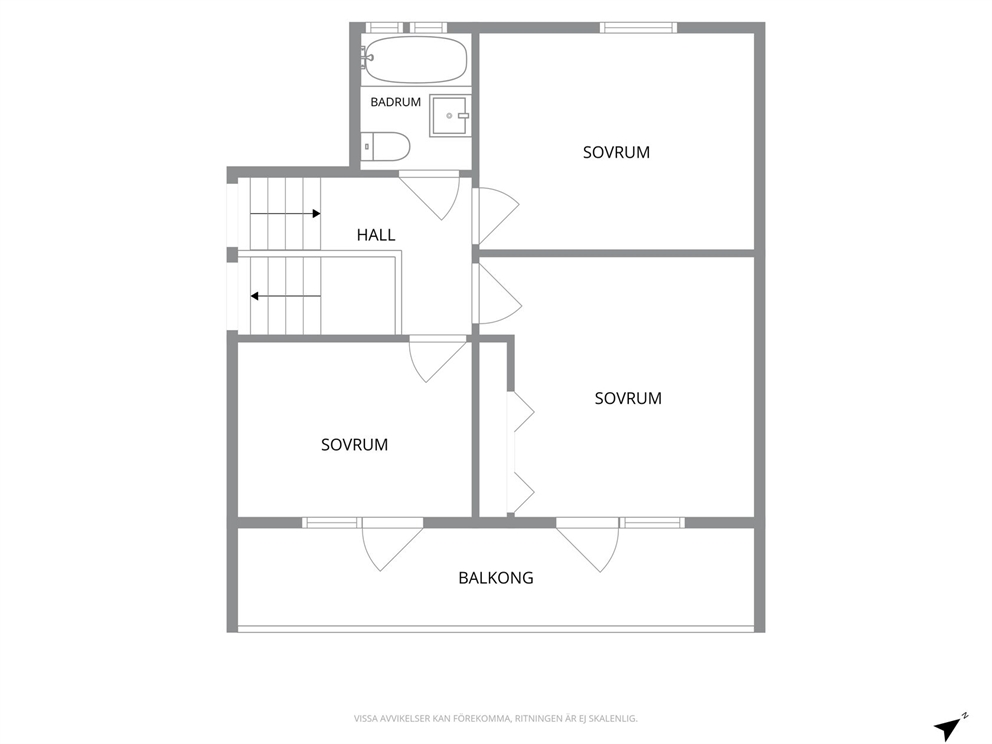 Planritning - Övre etage