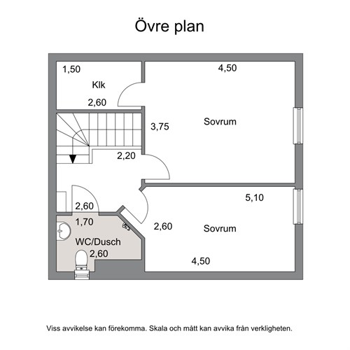 Planlösning övervåning