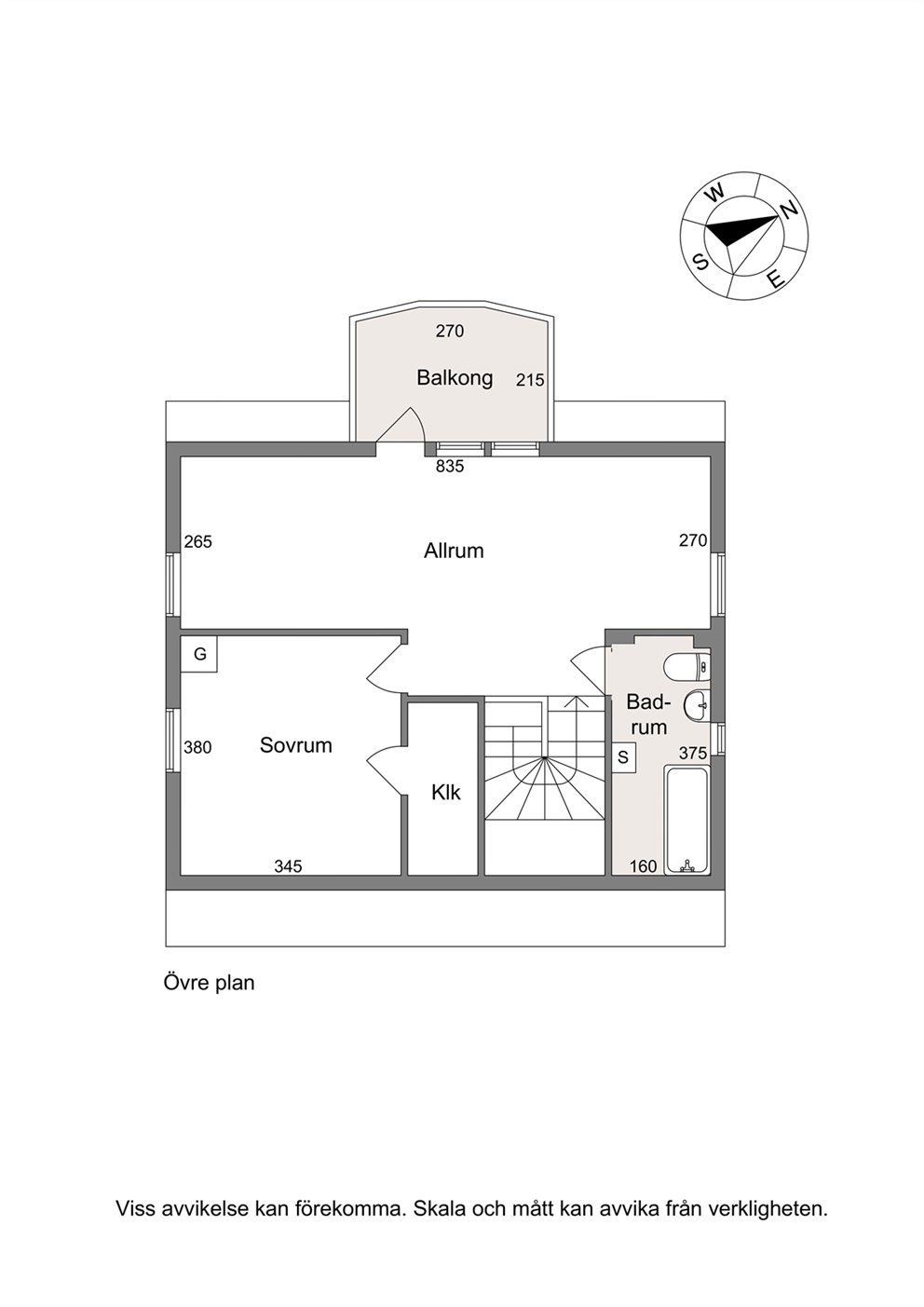 Planlösning Övervåning 