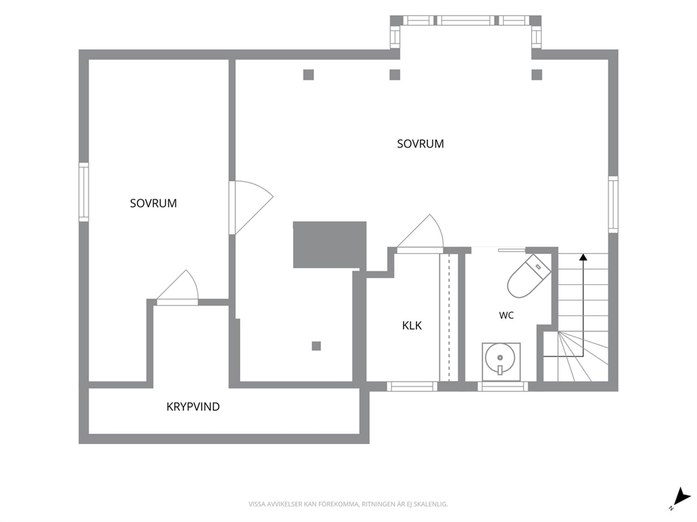 Planritning - Övre plan