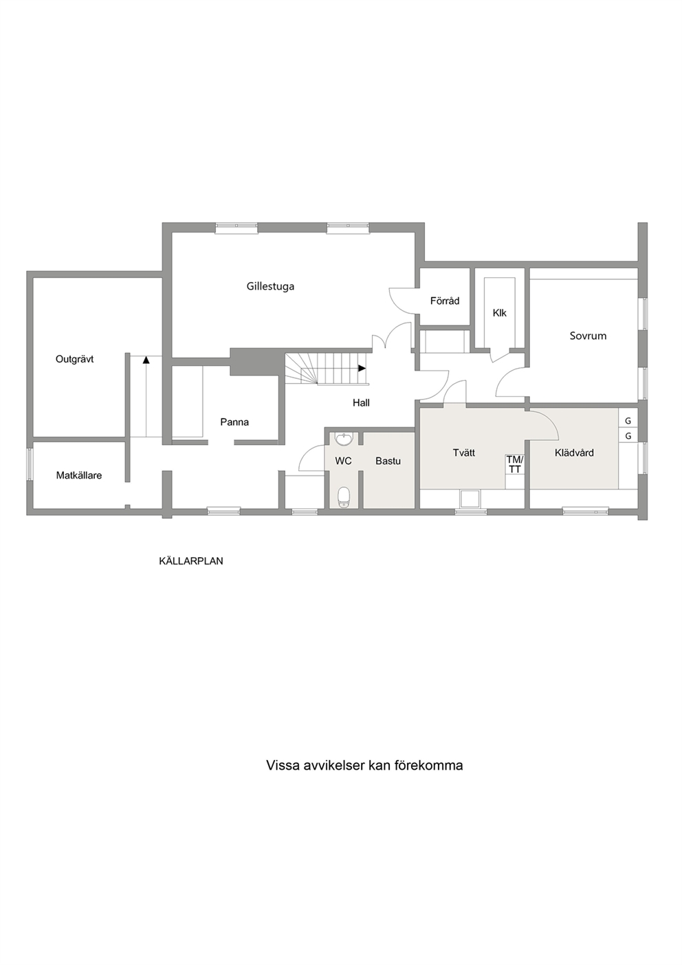 Planritning - källarplan
