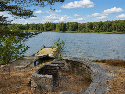 Badbryggan vid sjön