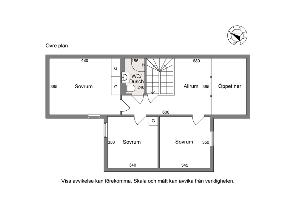 Planlösning Övervåning