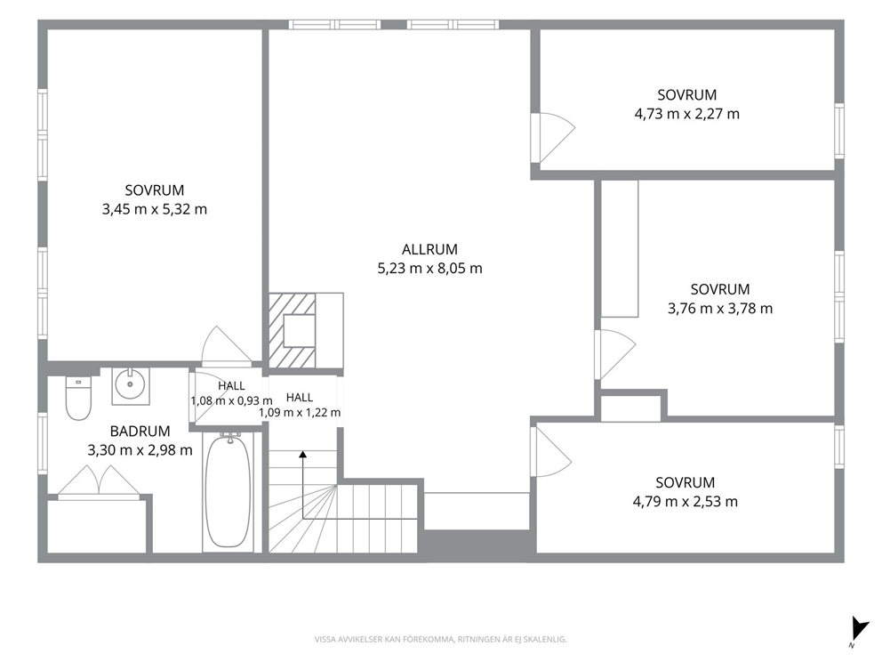 Övre plan boningshus