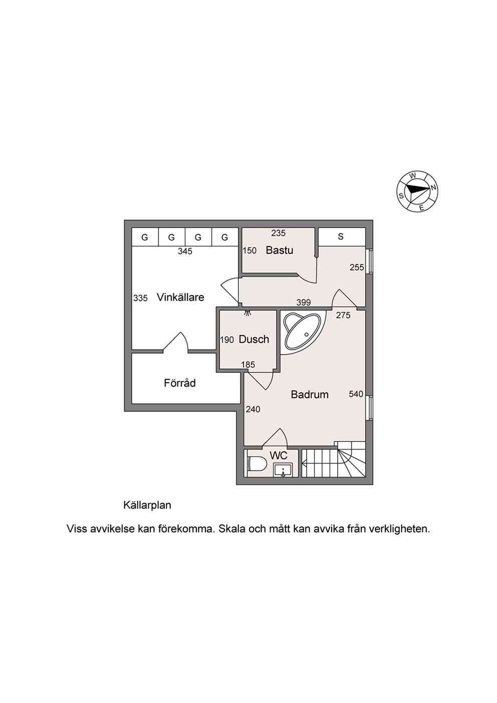 Planlösning Källarvåning