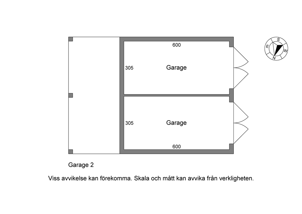 Planlösning dubbelgarage 