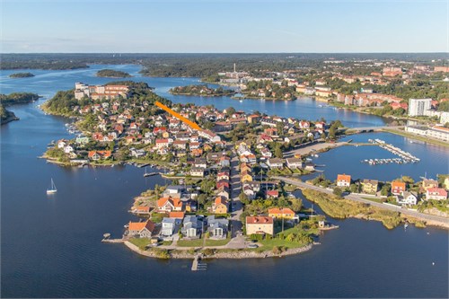 Äldre flygbilder på Långö...