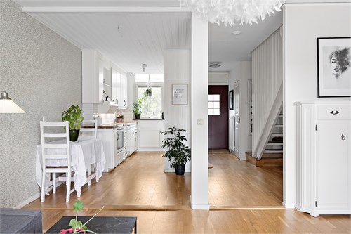 Öppen planlösning mot vardagsrum 