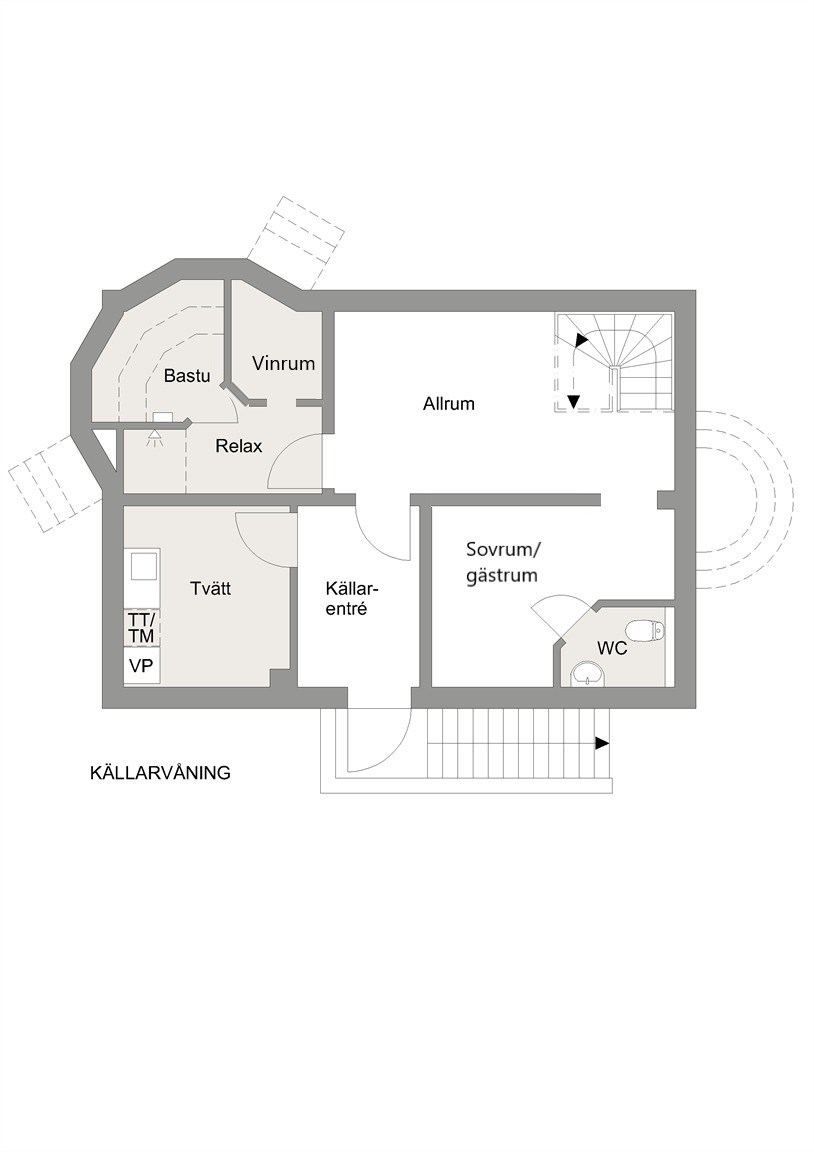 Planritning - källarplan