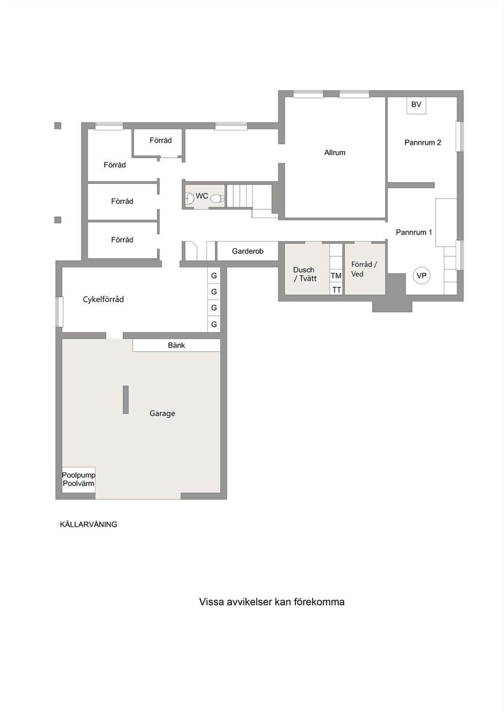 Planritning källarplan