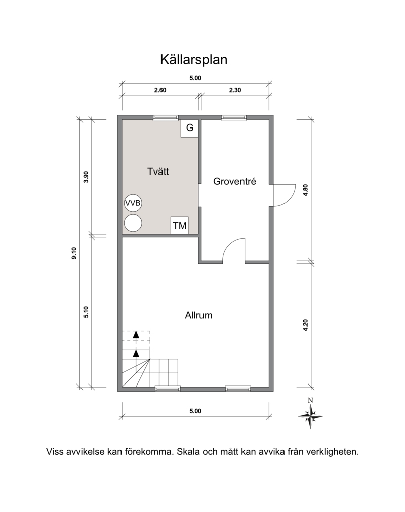 Planritning nedre plan 