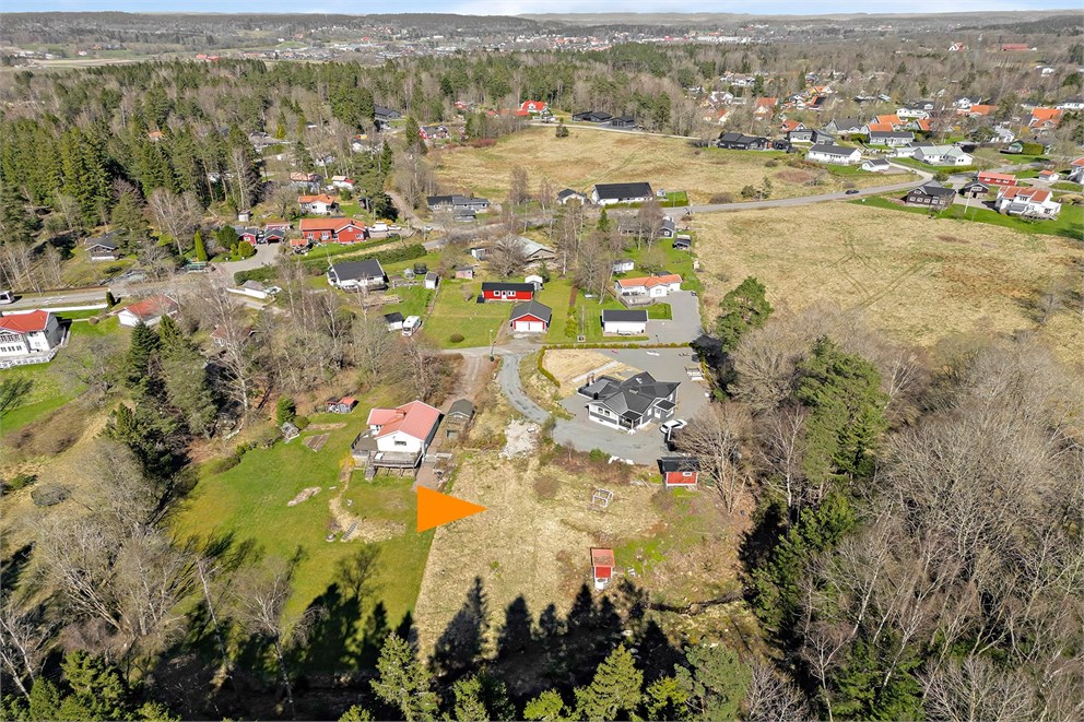 Placering av hus se pil