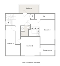 Planritning, övre plan