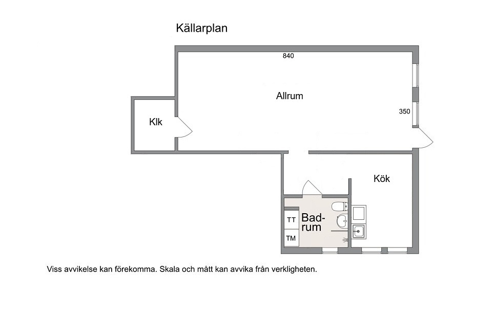 Separat bodel källarplan