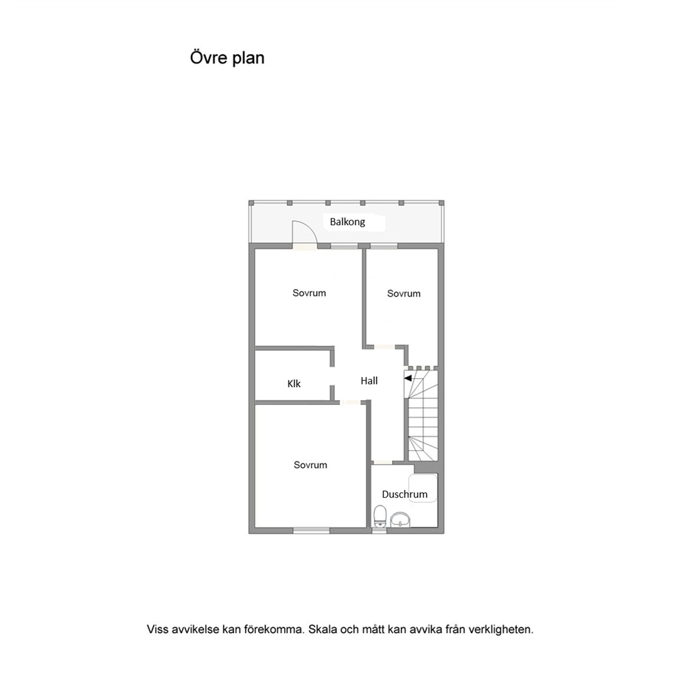 Planritning övre plan