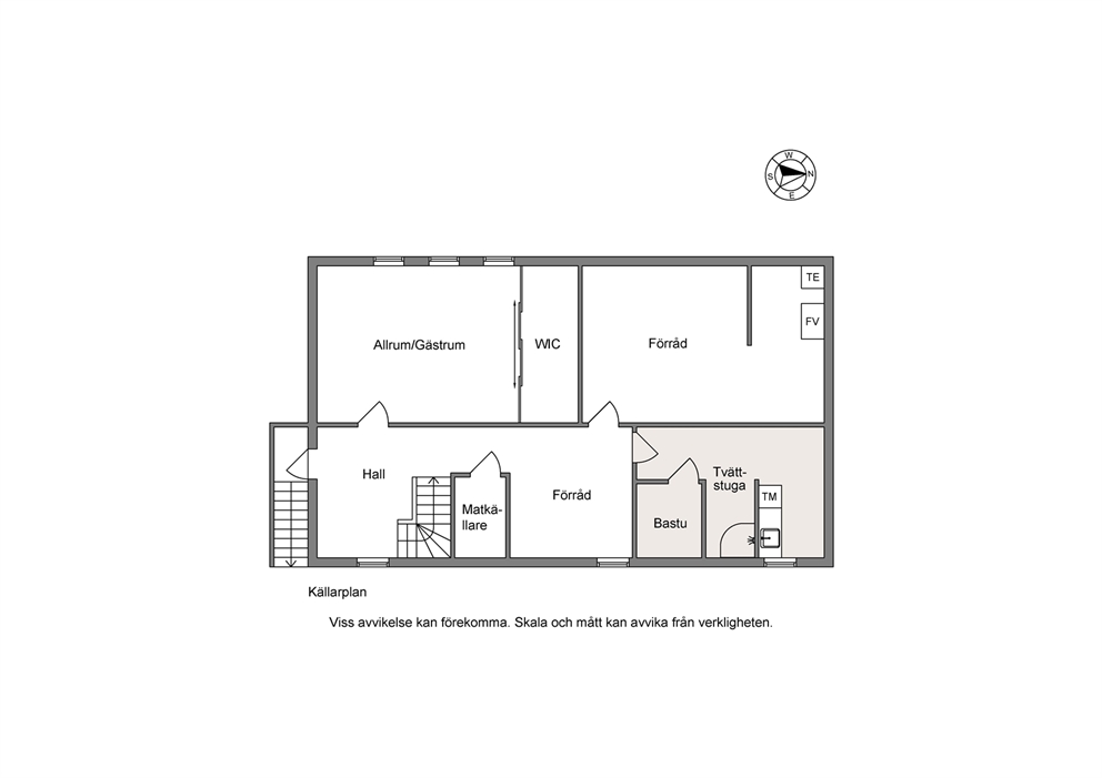 Planlösning Källarvåning