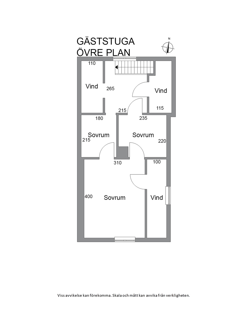 Gästhus övre plan