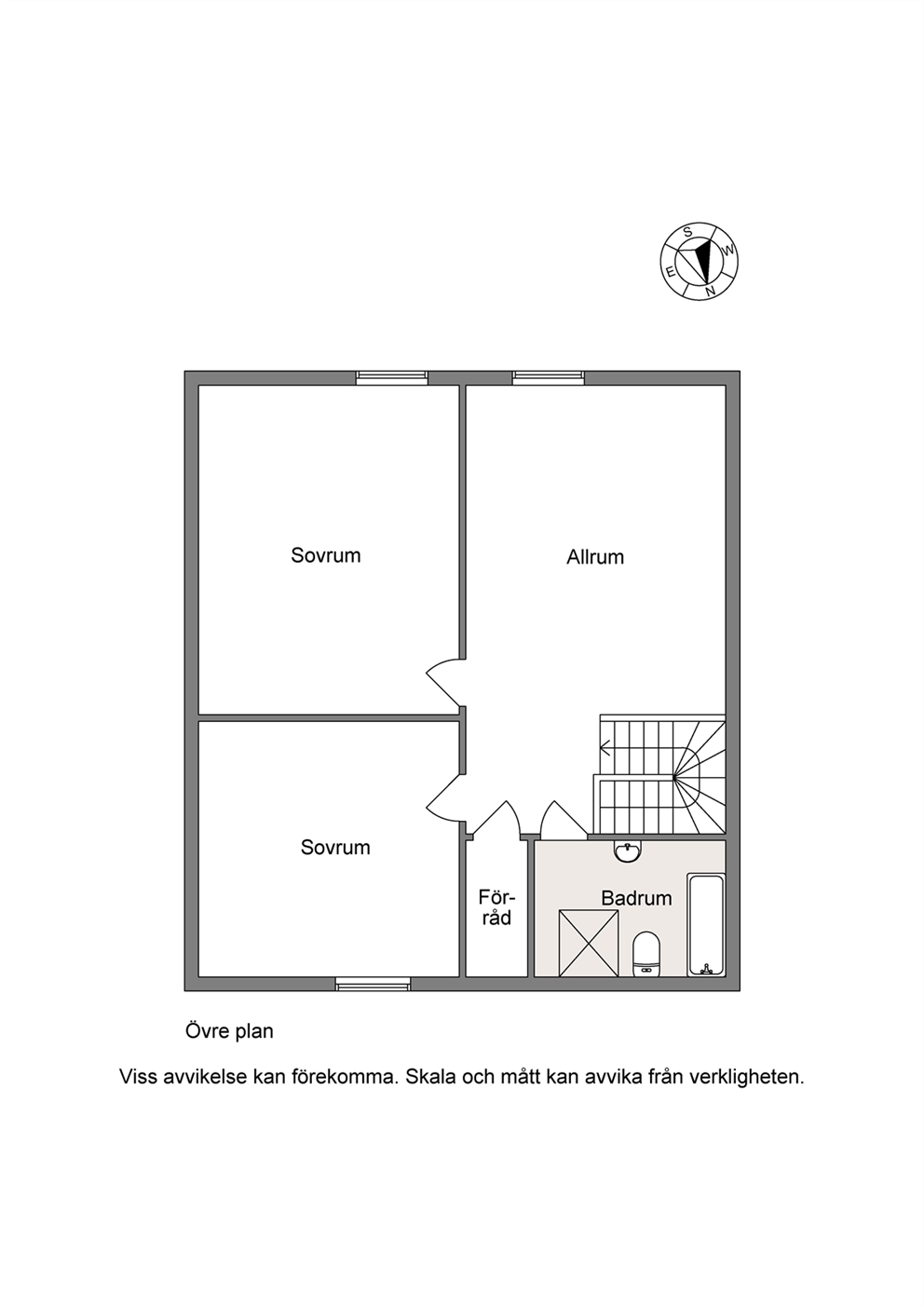 Planlösning  Övervåning