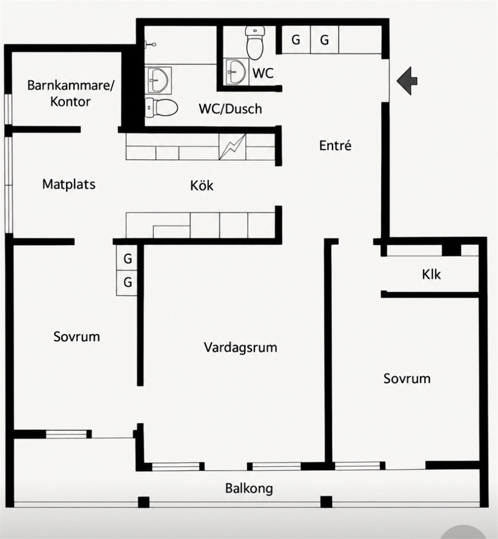 Nuvarande planlösning