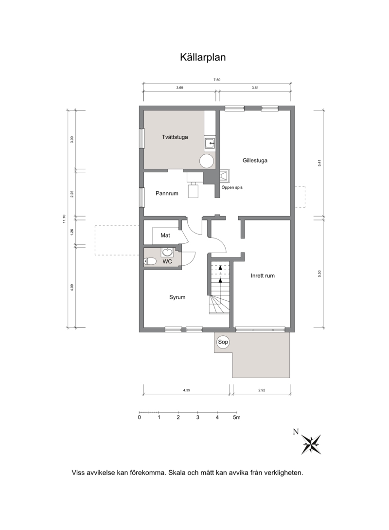 Planritning Källarplan